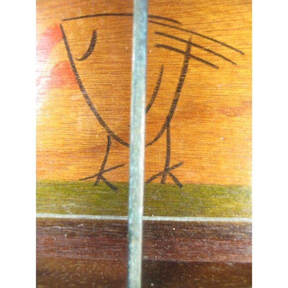 Kakadu Trivet 3 Section Tray Hand Painted Kitchen Decor Home Israel Vintage - Picture 16 of 16